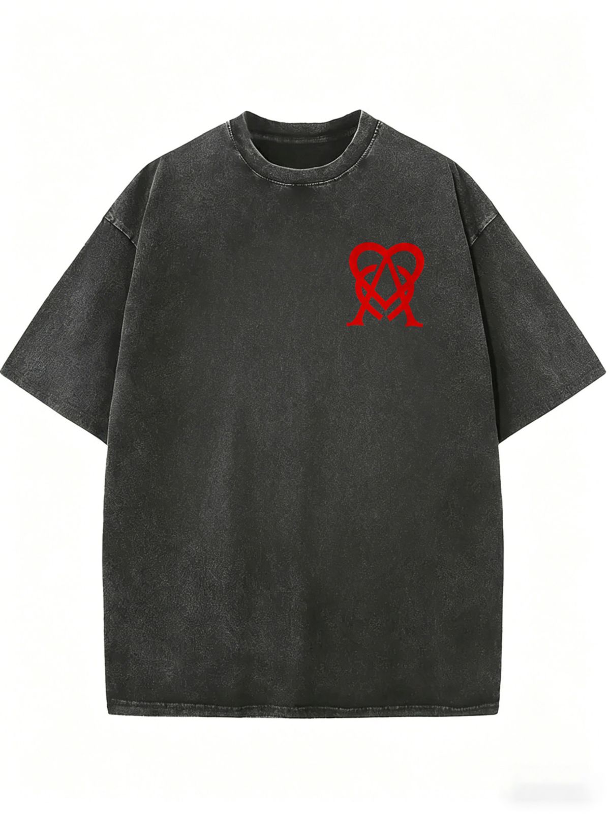Women's Mineral Washed Streetwear Tee, Relaxed Fit Short Sleeve Casual Shirt_ecoleips.com