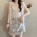 2025 New Loose Strap Hollow Out Sexy Plus Sleeveless Tank Summer Lace Large Size Women's Top_ecoleips.com