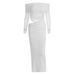 Women's Clothing Summer Long Dress For Women Sexy Mesh Patchwork Sheer Strapless Design With Long Sleeves For Formal & Casual_ecoleips.com