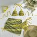 Aria Basics 2025 Europan And Amrican Nw Styl Embroidrd Gradint Sxy Thr-Pic Swimsuit Bikini For Cross-Bordr Forign_ecoleips.com