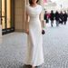 Women's Clothing Slim Fit Elegant Draped Neck Ruffled Long Dress Fashion For Women For Formal & Casual For Women_ecoleips.com
