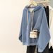 European American Style Autumn And Winter New Raglan Sleeve Sweatshirt For Women, Loose Fit, Korean Version, Thin,_ecoleips.com