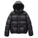 Women's Short Puffer Jacket Winter Warm Down Coat With Detachable Hood, Lightweight & Stylish For Casual & Office Wear (Black, Coffee)_ecoleips.com