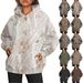 Autumn New Women's Camo Maple Leaf Print Extra Large Sports Hoodie With Pocket Rest_ecoleips.com