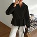 2025 New Cross-Border European And American Casual Vacation Lace-Up Long Sleeve Blazer Women's Autumn Winter_ecoleips.com
