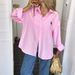 High-End Women's Striped Shirt Casual Vacation Style Long Sleeved European American Fashion Autumn/Winter Collection_ecoleips.com