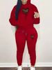 Women's Autumn And Winter Casual Fashion Leopard Print Heart-shaped Pattern Printed Thick Velvet Warm Hooded Sweatshirt+sweatpants Set-683_ecoleips.com