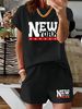 Women’s 2 Piece Outfit Set – Oversized Graphic T-Shirt And Biker Shorts Matching Set, Casual Summer Lounge Tracksuit For Daily Wear-370_ecoleips.com