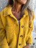 Women's Lapel Single-Breasted Lambswool Coat Autumn Winter New Fashion Ladies Outerwear_ecoleips.com