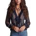 2026 Independent Site European And American Cross-Border Bohemian Paisley Sheer Print Chiffon Shirt_ecoleips.com