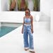 Women's Clothing Summer Women's Fashion Flower Suspender Top Wide Leg Pants Suit 68607_ecoleips.com