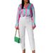 Women's Fashion With Belt, 2024 Spring New Style, Plus-size Slimming High-waisted Casual Slim-fit Trousers, Foreign_ecoleips.com