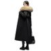 Women’s Winter Parka With Detachable Rabbit Fur Lining & Raccoon Fur Trim – Extra-Long Coat (105cm/120cm) For Extreme Cold, Elegant & Warm_ecoleips.com