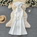 Elegant Dress For Women Light Luxury Celebrity High End Waist Hugging Ruffled Slit Slim Fitting Sleeveless Tube Top Dress_ecoleips.com