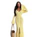 Solid Color Long Knitted Cardigan Outerwear With Hollowed Out Flared Sleeves And A Relaxed V Neck Women's Cover Up._ecoleips.com