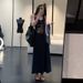 Autumn New Loose Floral Print Vest + Plaid Jacket Shirt Two-Piece Set Maternity Dress_ecoleips.com