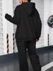Women's Letter Print Sweatshirt Set, Long Sleeve Pullover Top And Pants, Casual Two Piece_ecoleips.com