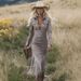 Vintage Western Cowgirl Fringe Hem Slim Fit Dress With Suede Fabric - Boho Chic Flowy Long Sleeve Party Dress (Camel, Silver Gray, Pink, Sky Blue)_ecoleips.com