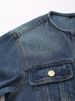 Women's Denim Jacket & Low-Rise Jeans Set - Balloon Sleeve Crop Jacket & Straight Leg Pants - Urban Casual Outfit For Streetwear & Office (XS/S/M/L)_ecoleips.com