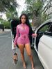 Women's Clothing PU Stretch Pant Set Long Sleeved Tops With Shorts All-Season Fashion_ecoleips.com
