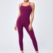 Adjustable Thin Strap Elastic Bodysuit Yoga Outfit Set With Breast Pads Nude Feel One Piece Fitness Yoga Wear For Women_ecoleips.com