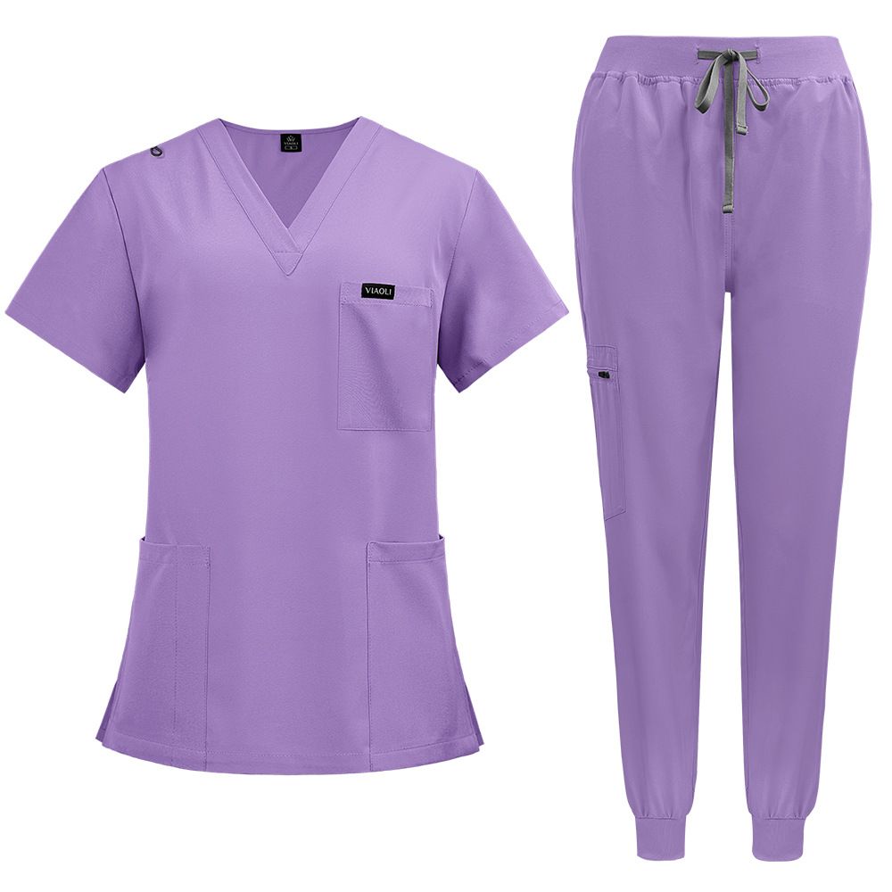 Women's Clothing Color Operating Room Short Sleeved Hand Washing Clothes Female Skin Management Nurse Clothes Surgeon Isolation Clothes Work Clothes_ecoleips.com
