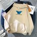 New Autumn And Winter Cartoon Print Loose Long-sleeve Top, Slimming Jacket, Fleece-lined Pullover Hooded Sweatshirt For_ecoleips.com