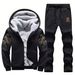 Men's Fleece-Lined Winter Tracksuit Set - Soft Sheep Velvet Fabric, Casual & Stylish Two-Piece Outfit For Plus Size (US XS-XXL, Grey/Black/Blue)_ecoleips.com