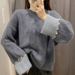 Women's Clothing Coat Spring And Autumn Sweater Loose Outer Wear Lazy Style Thick Pullover Sweater_ecoleips.com