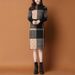 Women's Long Knit Sweater Dress – Cozy Oversized Tunic With High Neck & Side Slits_ecoleips.com