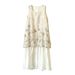 Women's French Jacquard Sleeveless Vest Dress Unique Design High-End Elegant Long Dress for Summer_ecoleips.com