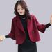 2026 Spring And Autumn New Korean Style Women's OL Coat Fashionable Slim Fit Short Woolen Blazer_ecoleips.com