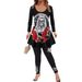 Yoga Outfit With A High-end Feel For Women, Slimming Form-fitting, Long-sleeved And Long-pants Graffiti Style Set_ecoleips.com