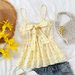 Women's Casual Check Front Bow Camisole Strapless Spring Summer Vacation Top_ecoleips.com