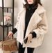 Women's Faux Suede Faux Fur Lined Short Jacket - Winter Cozy Fleece Outerwear Loose Fit Bomber Style, Button Zipper Closure (Khaki, Beige, Coffee)_ecoleips.com