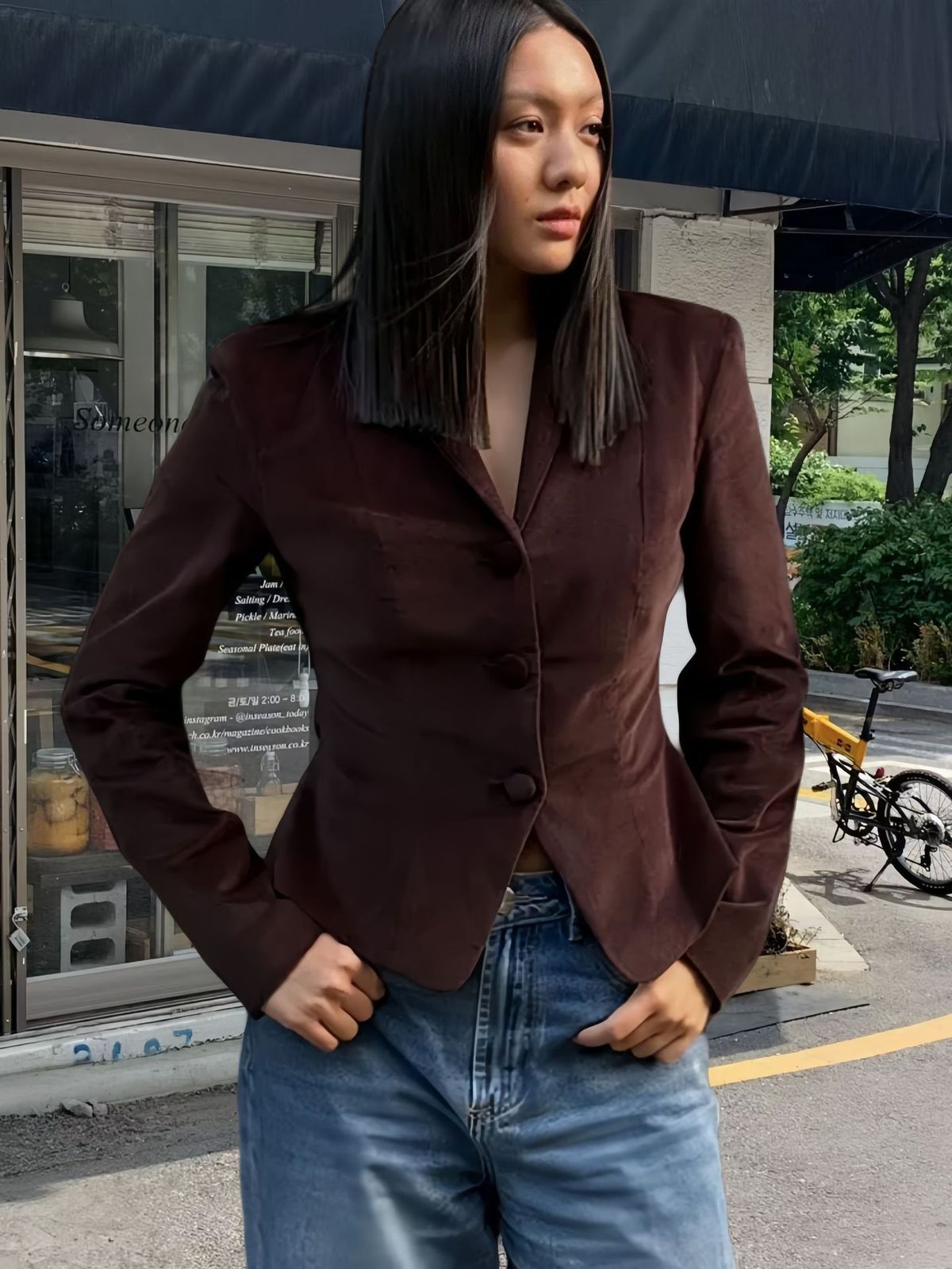 Slim-Fit Blazer Jacket – Versatile Stand Collar Coat For Work & Weekend_ecoleips.com