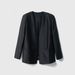 Silk Wool V-neck Blazer, Made Of Mulberry Silk, Without Buttons Or Placket, In An Old Money Style, Elegant And_ecoleips.com