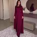 Modest Abaya Dress Long Sleeve Shawl Dress Fashion Chain Design Autumn Court Style Clothing_ecoleips.com