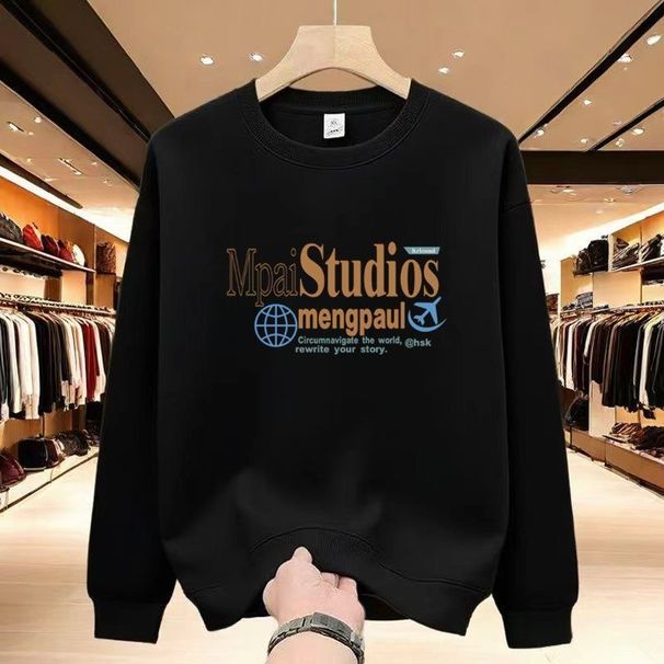 FW25 Matching Couple Cotton Crew Neck Sweatshirt - His & Hers_ecoleips.com