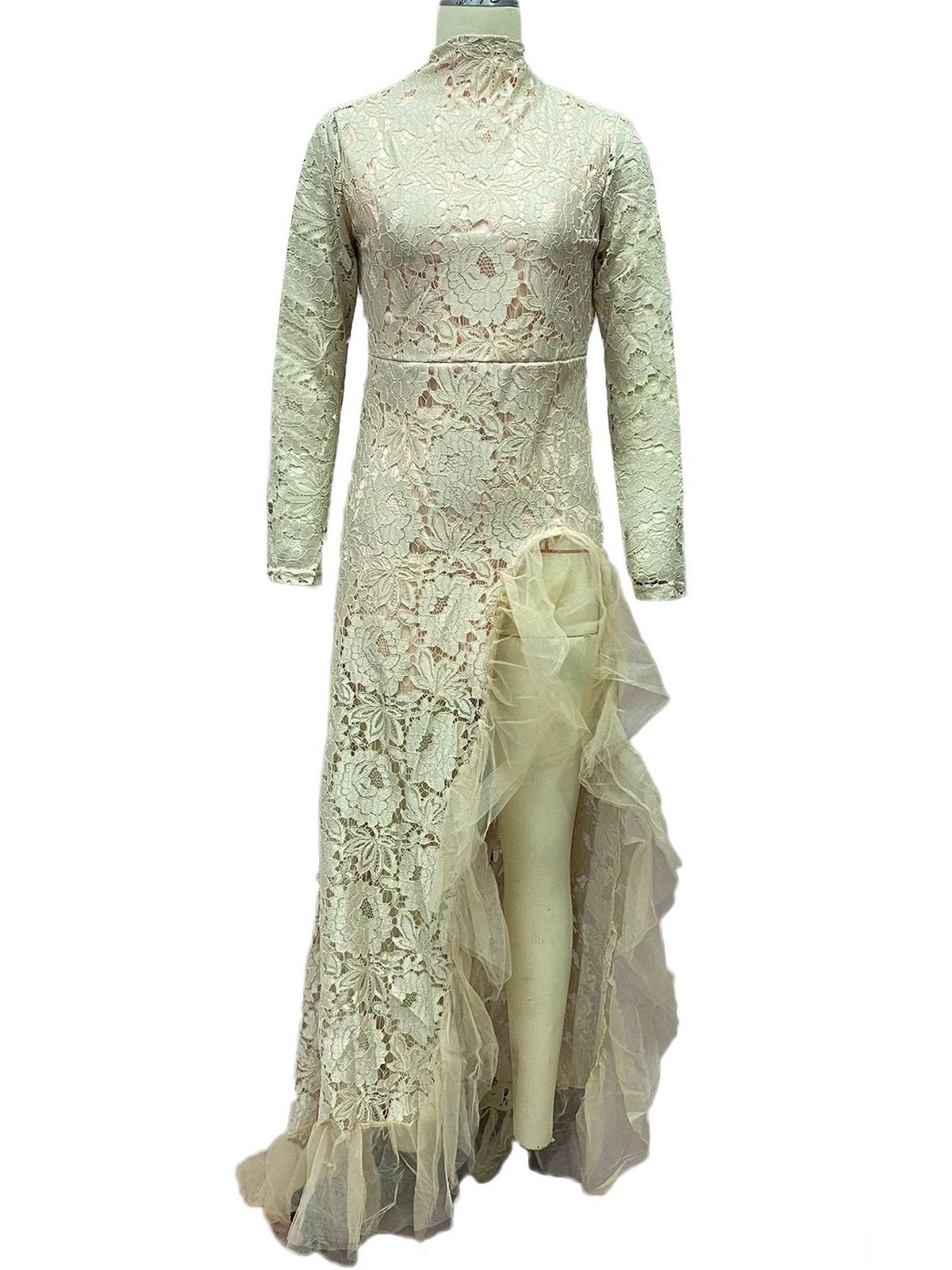 Women's Clothing Women's Dress Sexy Women's Banquet Atmospheric Mesh Long Fishtail Evening Dress For Women_ecoleips.com