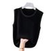 Women’s Clothing Ice Silk Camisole Vest For Women, White Bottoming Shirt, Loose Bright Silk, Fashionable Design Top For Summer_ecoleips.com