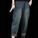 2025 Spring/Summer Fahion High-Waited Stretchy Plu-Size Jean G Women' New Trendy Elatic Wait Veratile Harem_ecoleips.com