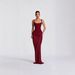 Cross-Border Spring 2026 Women's Slim Fit Fishbone Strap Long Dress Pure Color Bodycon Dress Sexy Style Shoulderless Gown_ecoleips.com