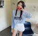 Earth Shop Letter Printing Light And Thin Long Sleeve T-Shirt Top Women's Spring Casual Loose Design Sunscreen Air Conditioning Blouse_ecoleips.com