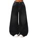 Women's Vintage Washed Distressed Jeans – Oversized Wide-Leg High Waist Denim Pants (XS-XXL)_ecoleips.com