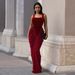 Women's Clothing Women's Elegant Backless Slim Waist Sleeveless Bodycon Dress Fashion For European And American_ecoleips.com
