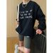 Sinan Relaxed Blogger Style American Accent Letter Side Zipper Raglan Sleeve Casual Fleece Sweatshirt SN6837_ecoleips.com
