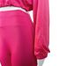 Women's Casual Two-Piece Set Zip-Up Elastic Waist Trousers Oversized Long Sleeve Top Work-to-Weekend Polyester Blend_ecoleips.com