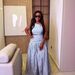 Women's African-Inspired One-Shoulder Backless Maxi Dress Striped Trendy Summer Spring Long Dress_ecoleips.com