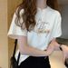 Women's Casual Short Sleeve T-Shirt With Trendy Print | Loose Fit Breathable Tee For Everyday Wear | Versatile Basic Top_ecoleips.com